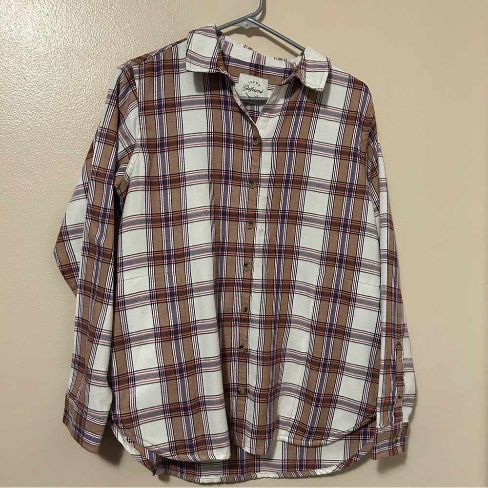 Jachs Girlfriend NewYork Super Soft Flannel Shirt with Side Pockets
